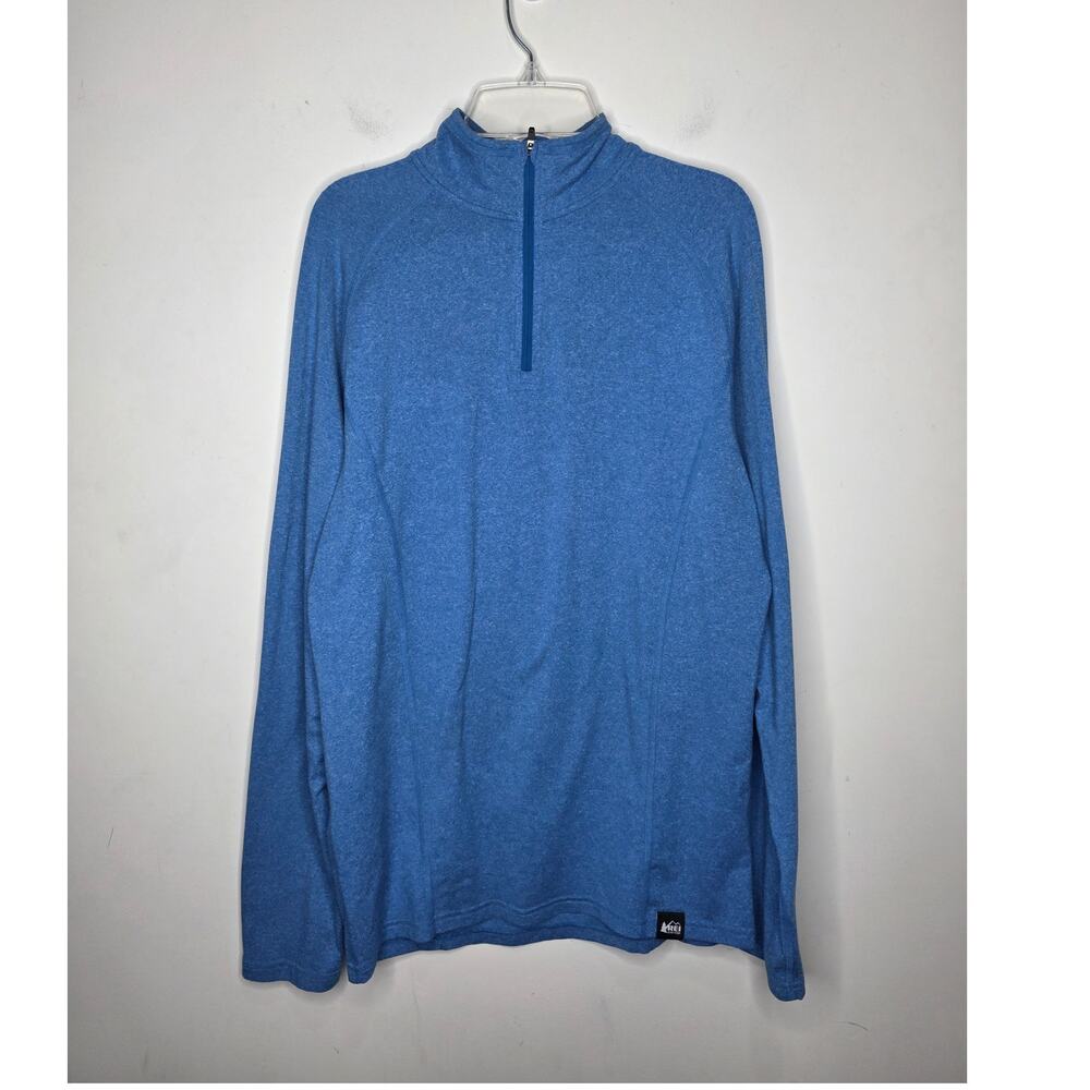 REI co-op blue long sleeve 1/4 quarter zip pullover shirt jacket - small